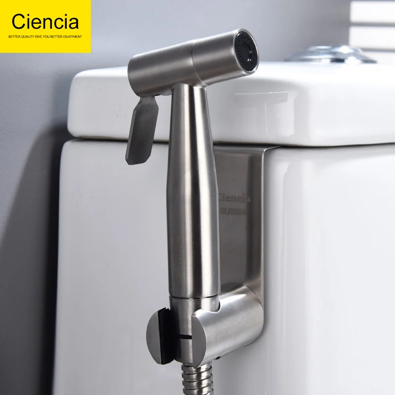 SUS304 Stainless Steel Nickle Bathroom Handheld Bidet Shattaf Sprayer Transforms Toilet into Spray Bidet Vaporizer
SUS304 Stainless Steel Nickle Bathroom Handheld Bidet Shattaf Sprayer Transforms Toilet into Spray Bidet Vaporizer