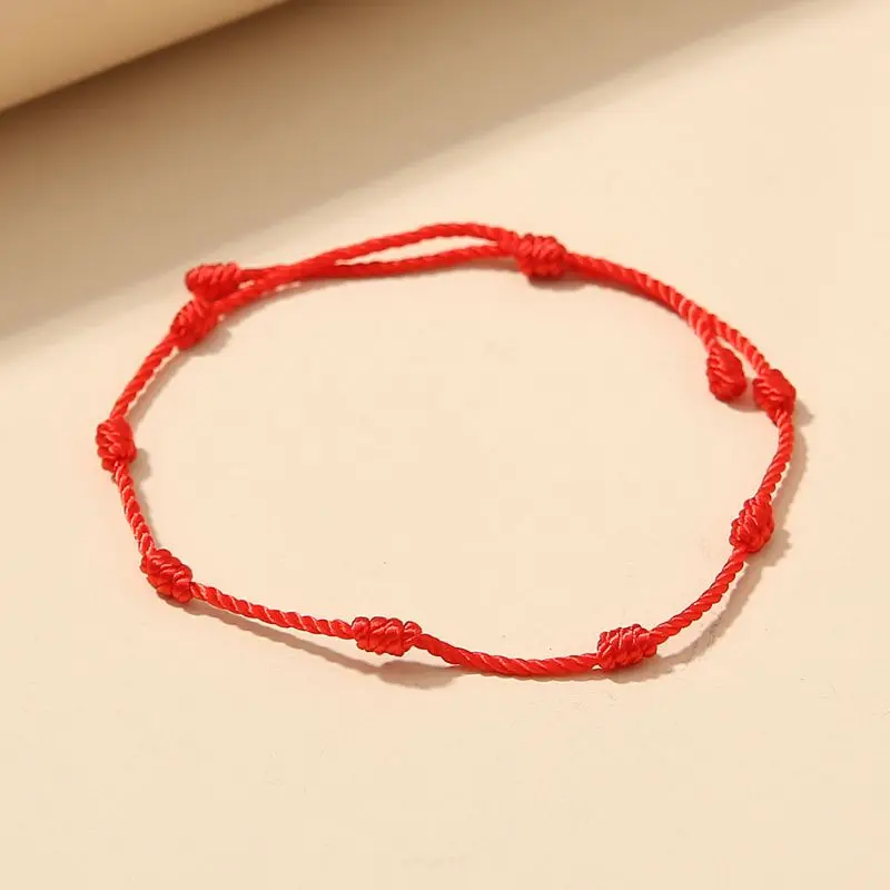 2Pcs 7 Knots Red String Bracelet for Protection Evil Eye Good Luck Amulet for Success and Prosperity Friendship Drop shipping
2Pcs 7 Knots Red String Bracelet for Protection Evil Eye Good Luck Amulet for Success and Prosperity Friendship Drop shipping