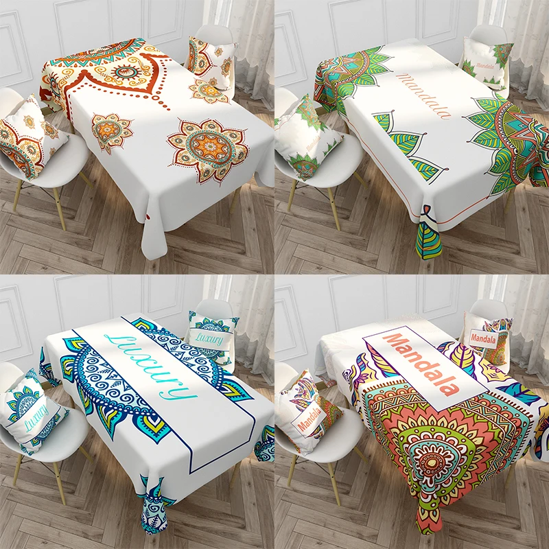 LuanQI 1Pc Decorative Table Cloth Rectangular Tablecloths Dining Table Cover Color Waterproof Mandala Pattern Dining Table Cover
LuanQI 1Pc Decorative Table Cloth Rectangular Tablecloths Dining Table Cover Color Waterproof Mandala Pattern Dining Table Cover