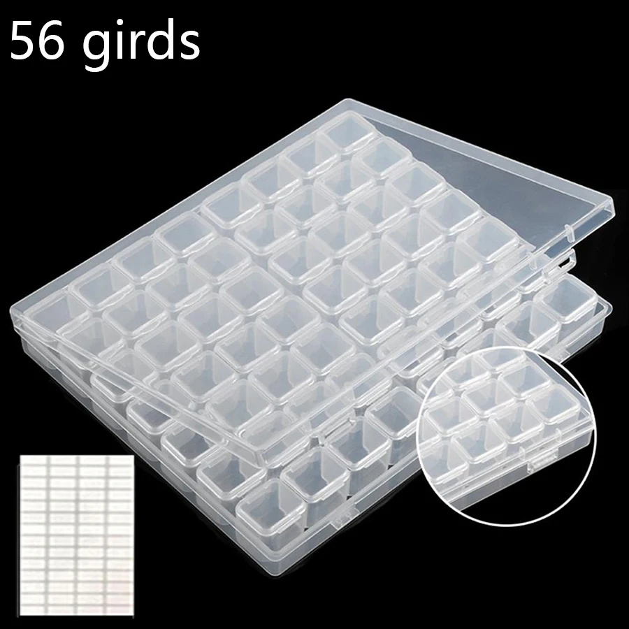 56/28 Grids 5D DIY Diamond Painting Drill Box Jewelry Box Rhinestone Embroidery Crystal Bead Organizer Storage Case Container
56/28 Grids 5D DIY Diamond Painting Drill Box Jewelry Box Rhinestone Embroidery Crystal Bead Organizer Storage Case Container
