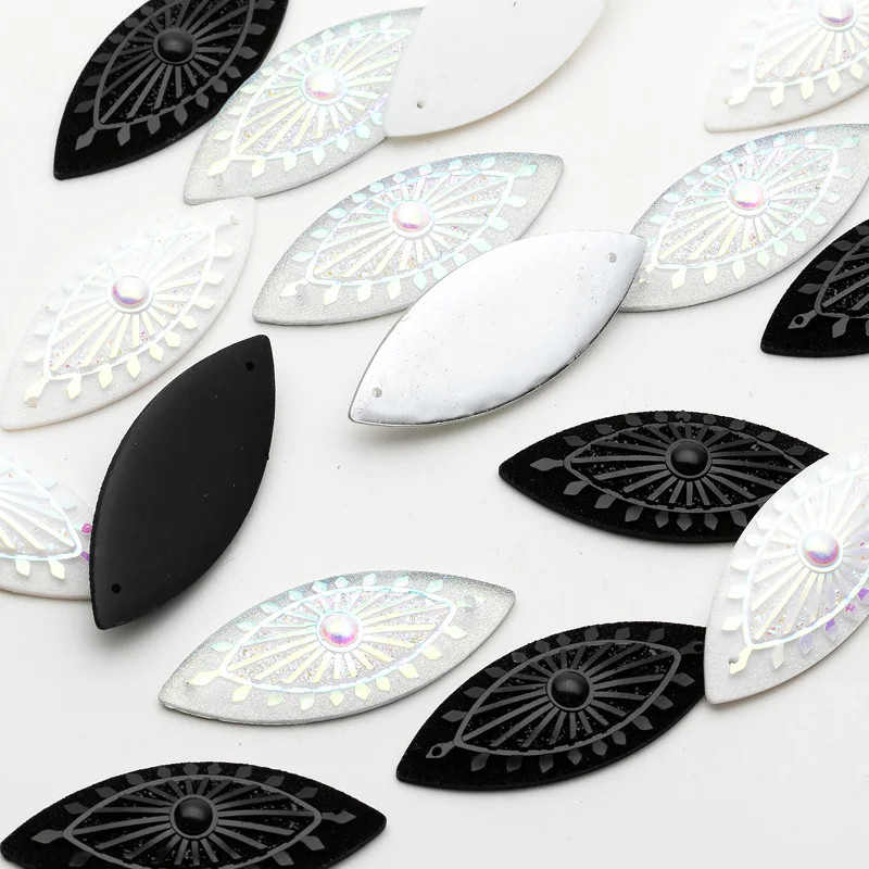 Taidian Resin Rhinestone Sew On Horse Eye 20x50MM Black White Two Holes Aboriginal Jewelry Making Earring 20Pieces/Bag Cabochon
Taidian Resin Rhinestone Sew On Horse Eye 20x50MM Black White Two Holes Aboriginal Jewelry Making Earring 20Pieces/Bag Cabochon