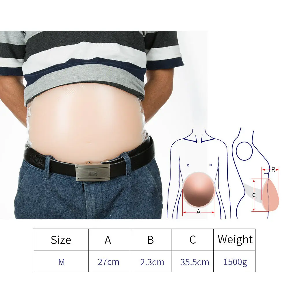 Soft Silicone Belly Man Fake Beer Belly Prop Size M 1500g Belt Latex Underwear Corset Short Waist Bodycolor Belly Jelly
Soft Silicone Belly Man Fake Beer Belly Prop Size M 1500g Belt Latex Underwear Corset Short Waist Bodycolor Belly Jelly
