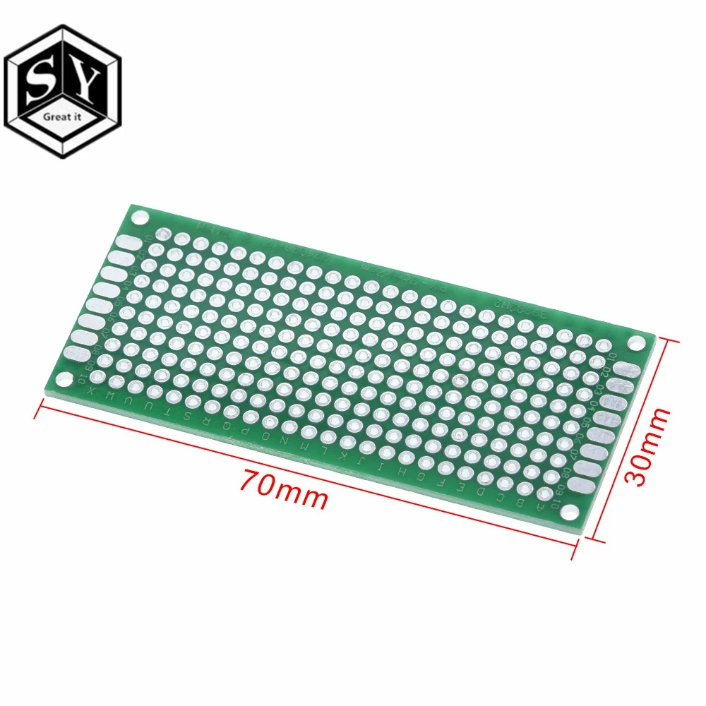 1 шт. Great IT 3 см x 7 двухсторонний прототип печатной платы 3*7 Proto Board|pcb double side|prototyping board