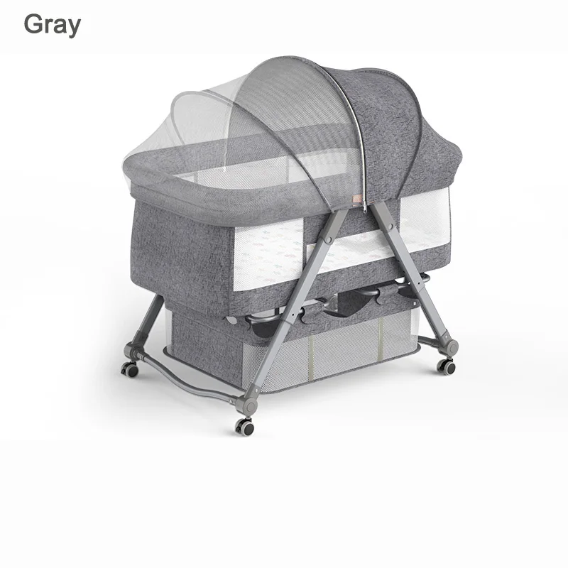 2 In 1 Mobile Baby Cribs Gray Baby Cot Cradle Baby Bassinet Game Beds with Mosquito Net Mattress for Newborn Toddler 0-36M
2 In 1 Mobile Baby Cribs Gray Baby Cot Cradle Baby Bassinet Game Beds with Mosquito Net Mattress for Newborn Toddler 0-36M