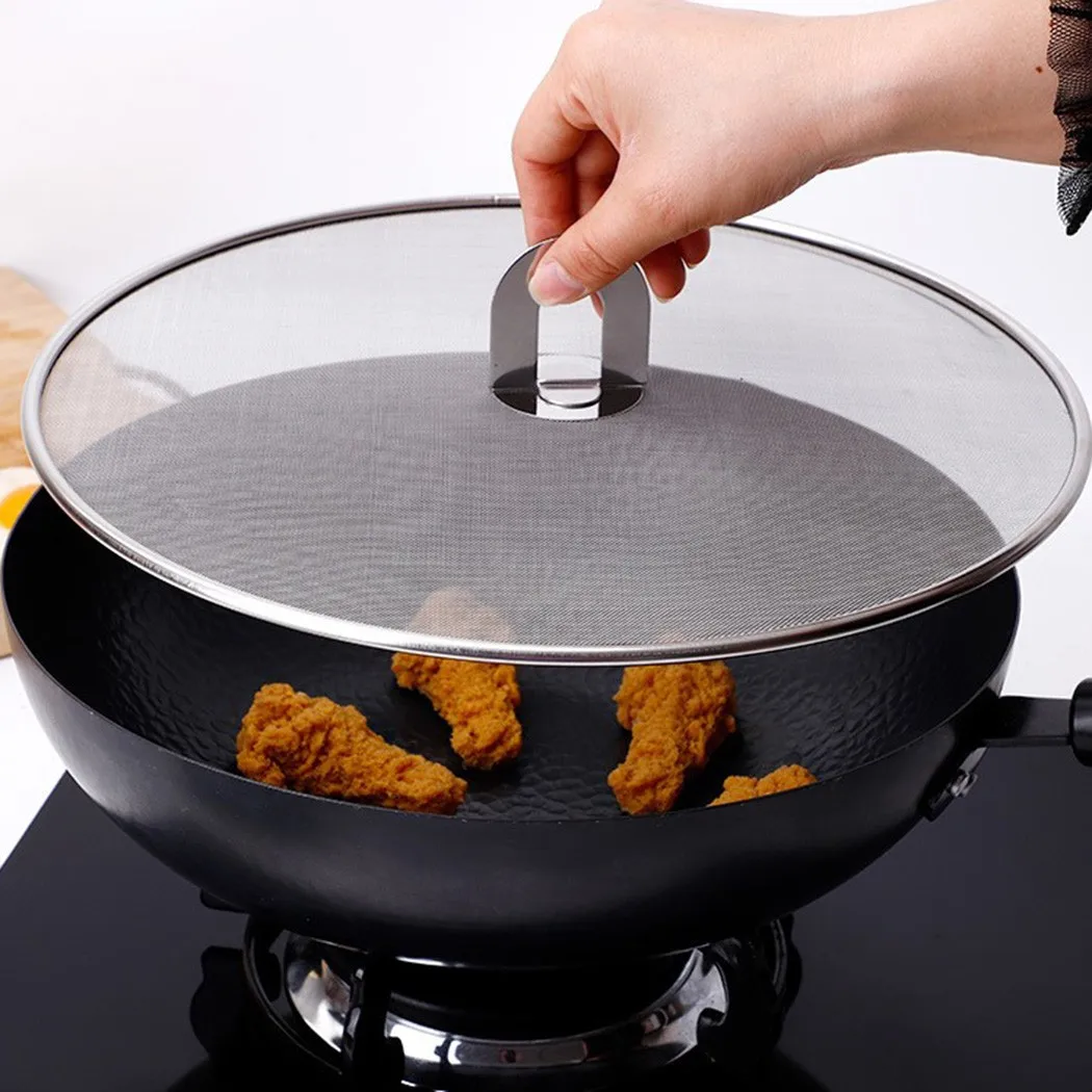 1PC Prevention Stainless Steel Splatter Screen Mesh Pot Lid Cover Silver Oil Frying Pan Lid Cooking Tools Kitchen Accessories
1PC Prevention Stainless Steel Splatter Screen Mesh Pot Lid Cover Silver Oil Frying Pan Lid Cooking Tools Kitchen Accessories
