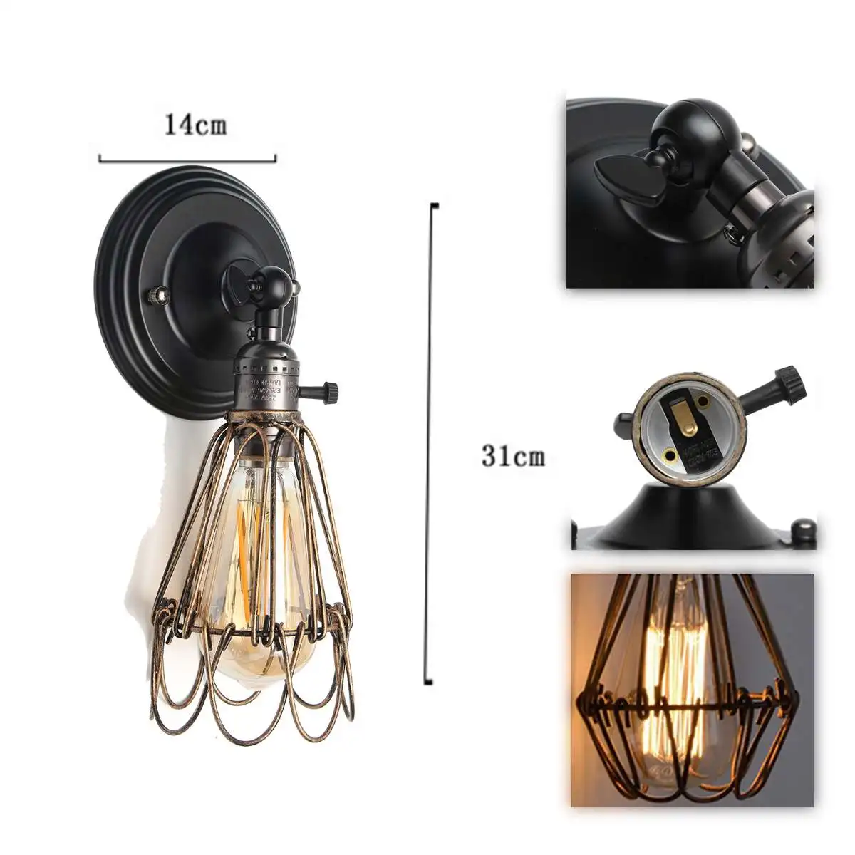 Wall Lamp Lifting Pulley Home Corridor Living Room E27 Restaurant Rustic Iron Loft Cafe Sconce Light Retro Industrial Decor
Wall Lamp Lifting Pulley Home Corridor Living Room E27 Restaurant Rustic Iron Loft Cafe Sconce Light Retro Industrial Decor