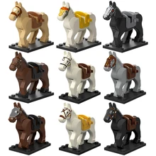 Single Sell Medieval Knight Roman War Horse Rohan Animal Building Blocks Action Figures Toys For Children Koruit XP1007-1016
