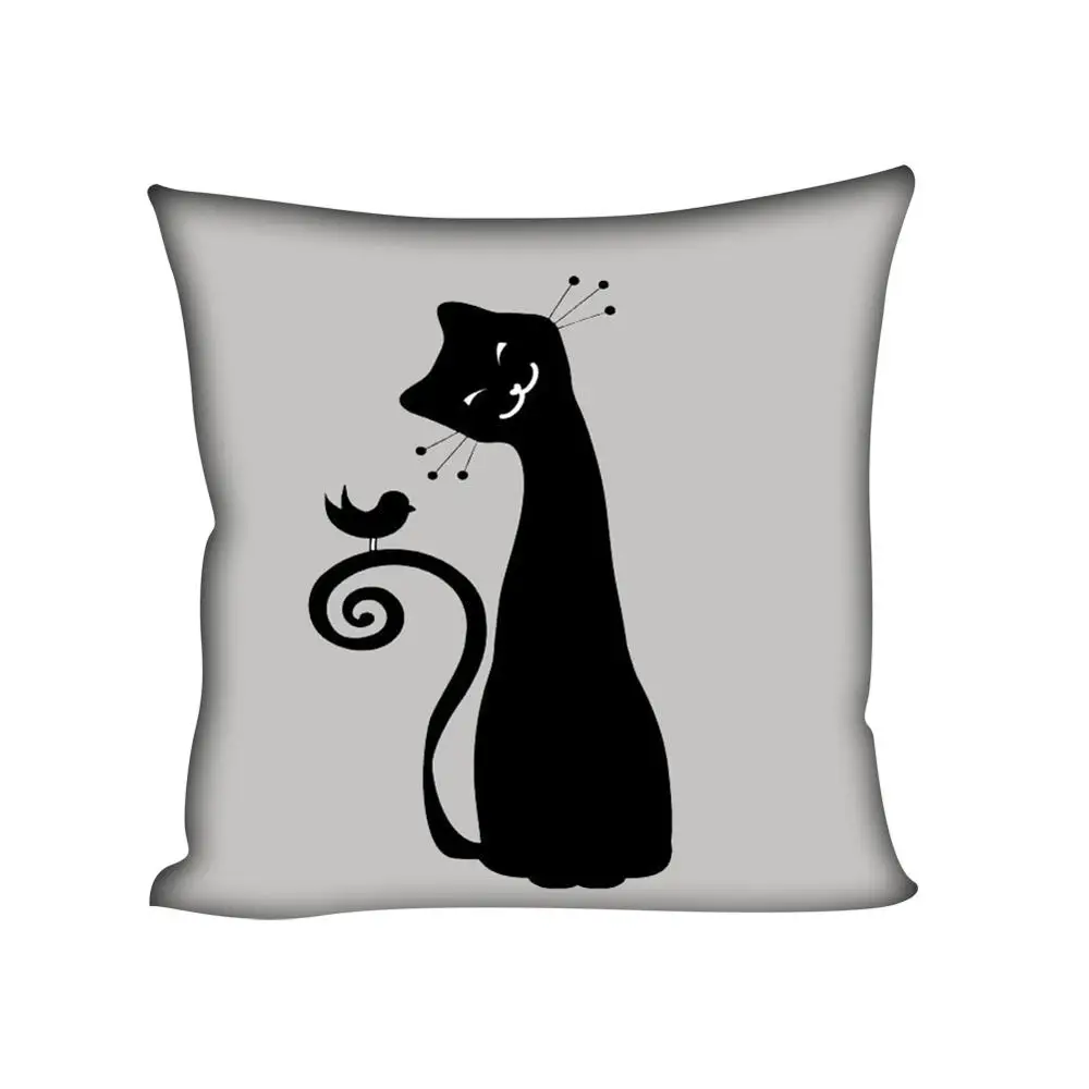 Funny Cute Black Cat Pattern Pillowcase Cushion Cover 45*45 Polyester Pillow Cover Sofa Car Home Decor Bedroom Decoration 
Funny Cute Black Cat Pattern Pillowcase Cushion Cover 45*45 Polyester Pillow Cover Sofa Car Home Decor Bedroom Decoration