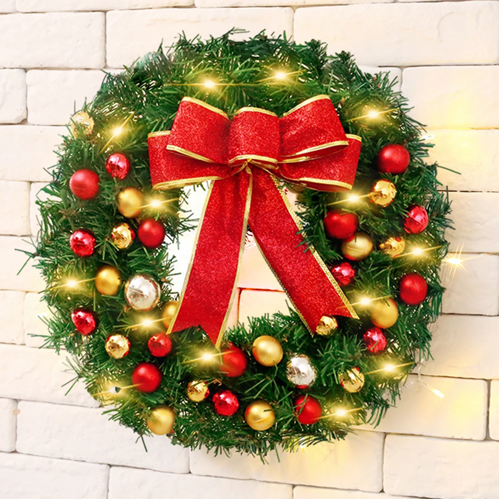 Christmas Wreath with Led Light String 30/40cm Wreath New Year 2022 Front Door Christmas Decorations for Home
Christmas Wreath with Led Light String 30/40cm Wreath New Year 2022 Front Door Christmas Decorations for Home