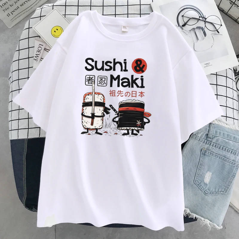 Японские комиксы ниндзя суши творчество футболка для женщин Свободные Harajuku футболки, высокое качество, футболка модная повседневная женск...
Японские комиксы ниндзя суши творчество футболка для женщин Свободные Harajuku футболки, высокое качество, футболка модная повседневная женск...