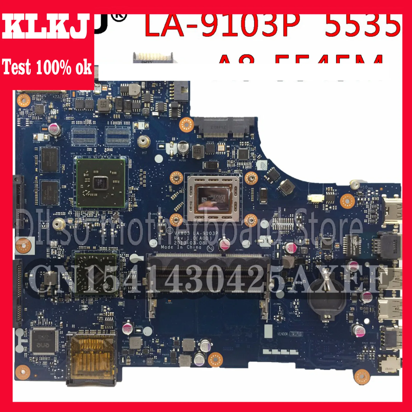 Материнская плата KLKJ для ноутбука Dell Inspiron M531R 5535 
Материнская плата KLKJ для ноутбука Dell Inspiron M531R 5535