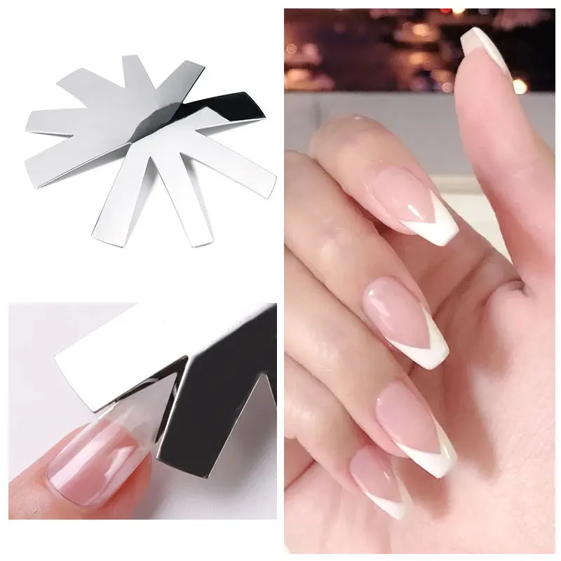 1pc Metal French Line Edge Trimmer 9 Sizes Easy French Smile Cut V Line almond shape Tips Stainless Steel Model Manicure Tool
1pc Metal French Line Edge Trimmer 9 Sizes Easy French Smile Cut V Line almond shape Tips Stainless Steel Model Manicure Tool
