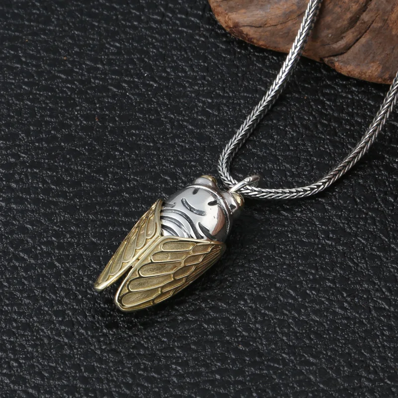 925 Sterling Silver Jewelry Men And Women Personality Popular Summer Cicada Pendant Thai Silver Chain Pendant Jewelry
925 Sterling Silver Jewelry Men And Women Personality Popular Summer Cicada Pendant Thai Silver Chain Pendant Jewelry