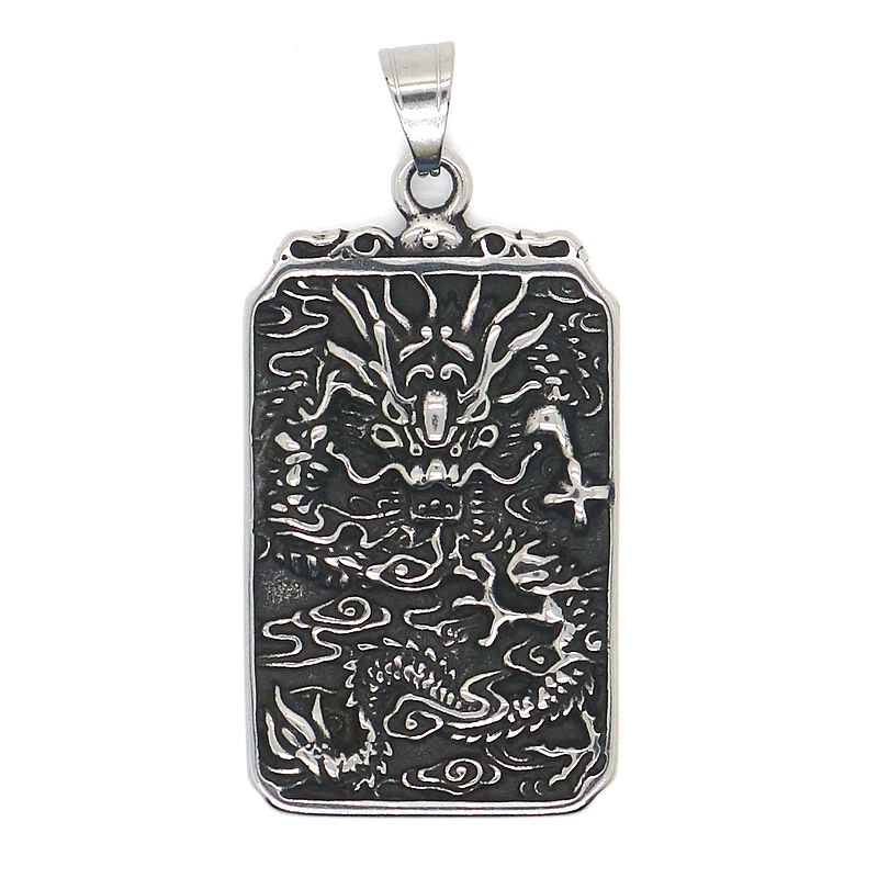 

Unisex 316L Stainless Steel Cool Punk Gothic Dragon Pendant Chain Newest