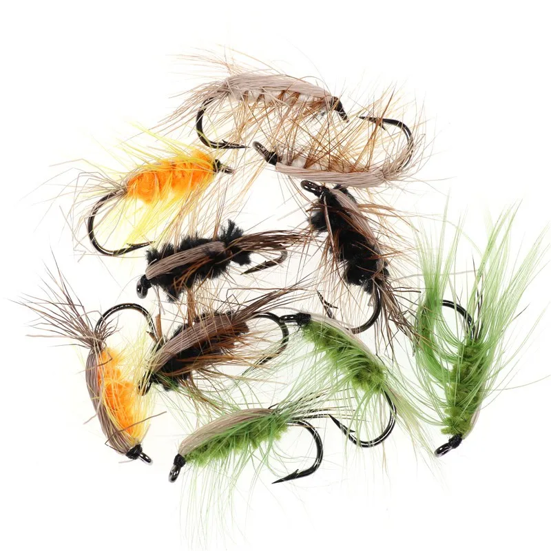 6 шт. рыболовные приманки муха волосы оленя Жук форель нахлыст #12 шерстяной червь