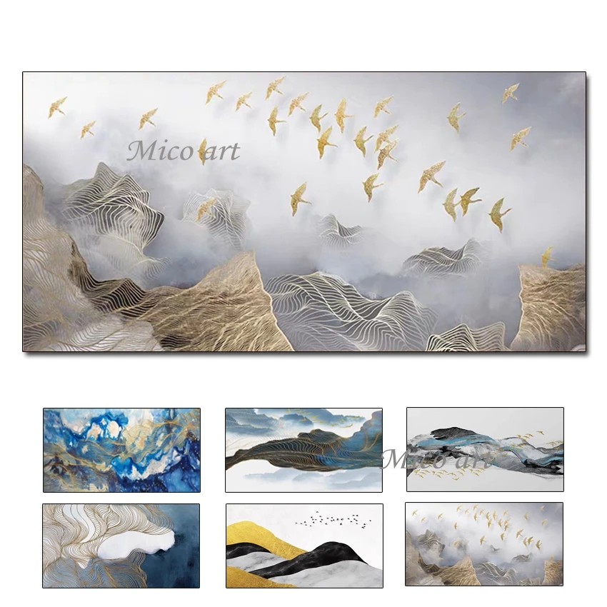 Wall Decor 100% Hand Painted Abstract Gold Lines Oil Painting Textured Canvas Art Wall Decoration Paintings Unframed Artwork 
Wall Decor 100% Hand Painted Abstract Gold Lines Oil Painting Textured Canvas Art Wall Decoration Paintings Unframed Artwork