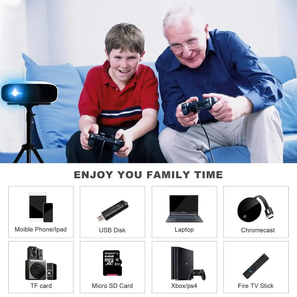 W80 wireless mobile phone projection screen mini projector HD portable home projector
W80 wireless mobile phone projection screen mini projector HD portable home projector