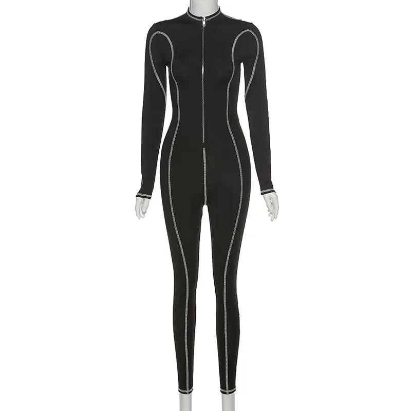 ANJAMANOR Sexy Sports Jumpsuit Women Striped Zip Front Long Sleeve Bodycon Romper Fitness One Piece Outfit Active Wear D87-DI37
ANJAMANOR Sexy Sports Jumpsuit Women Striped Zip Front Long Sleeve Bodycon Romper Fitness One Piece Outfit Active Wear D87-DI37