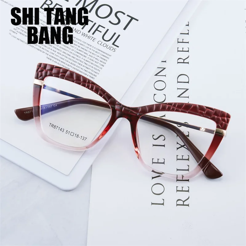 2022 TR90 Anti Blue Ray Glasses Cat Eye Women Metal Blue Light Blocking Glasses Ultra Light Tyrannosaurus Armour Gradient Frame
2022 TR90 Anti Blue Ray Glasses Cat Eye Women Metal Blue Light Blocking Glasses Ultra Light Tyrannosaurus Armour Gradient Frame