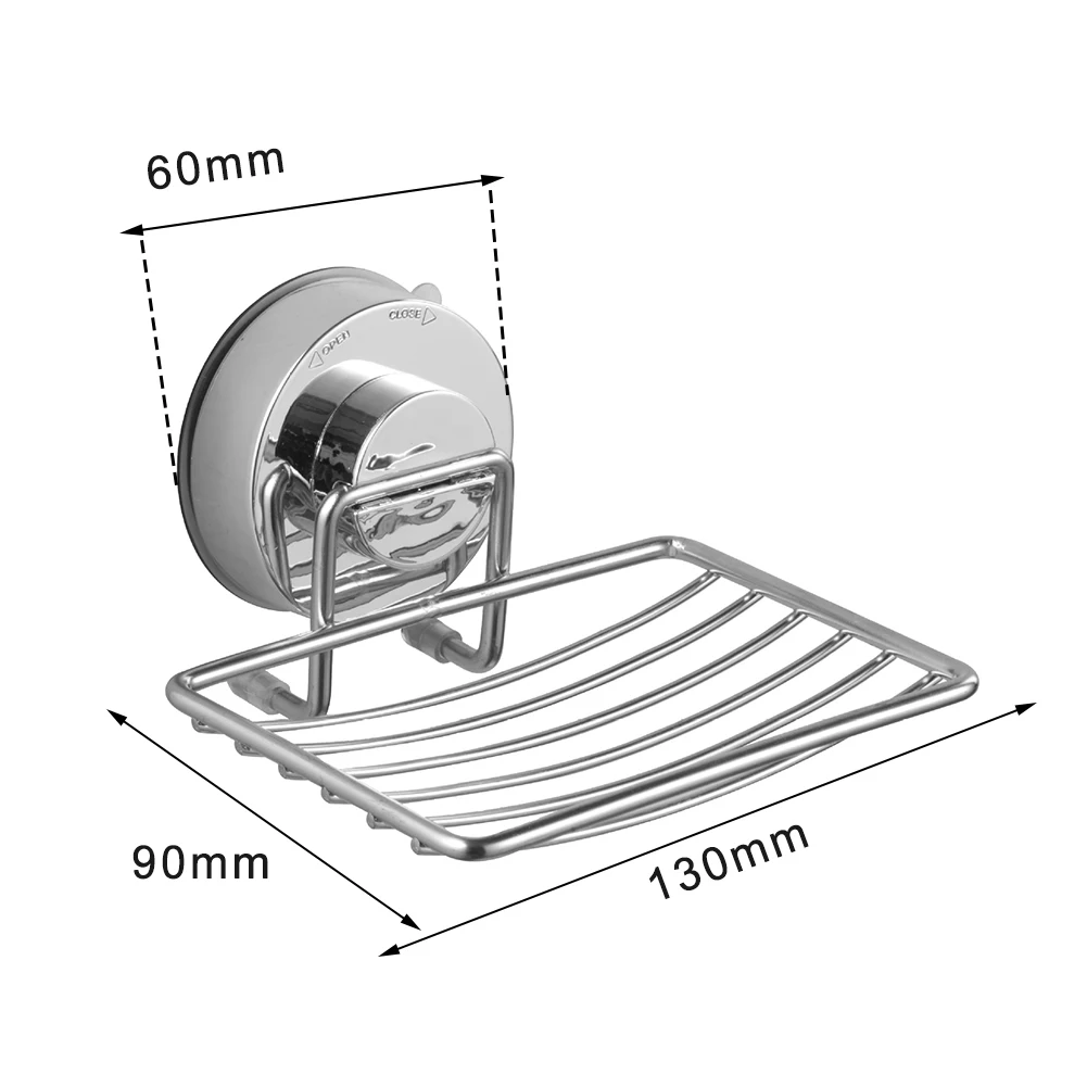 Stainless Soap Rack Powerful Container Saver Wall Holder Steel Tray Vacuum Cup Suction Bathroom Rack Soap Dish Shower Storage
Stainless Soap Rack Powerful Container Saver Wall Holder Steel Tray Vacuum Cup Suction Bathroom Rack Soap Dish Shower Storage
