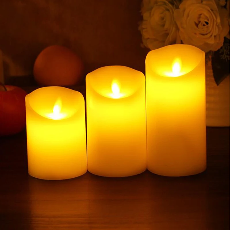 Светодиодные свечи 3 шт./лот Светильники для чая без пламени креативный ночник с