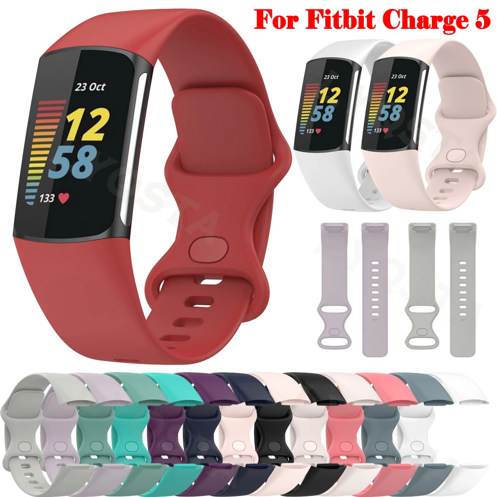Ремешок силиконовый для смарт-часов Fitbit Charge 5, сменный спортивный браслет, аксессуары для наручных часов 
Ремешок силиконовый для смарт-часов Fitbit Charge 5, сменный спортивный браслет, аксессуары для наручных часов