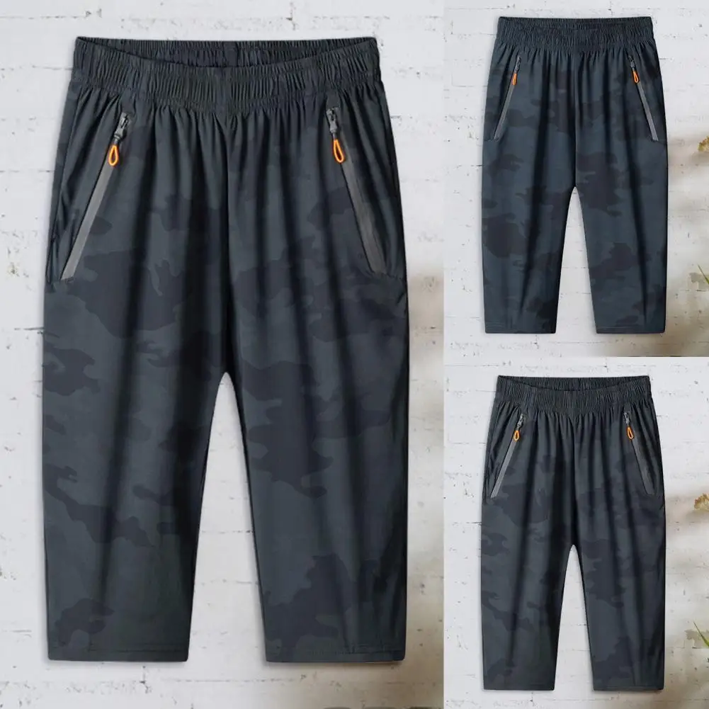 Trousers Over Knee Elastic Waistband Nylon Men Shorts Track Pants for Fitness
Trousers Over Knee Elastic Waistband Nylon Men Shorts Track Pants for Fitness