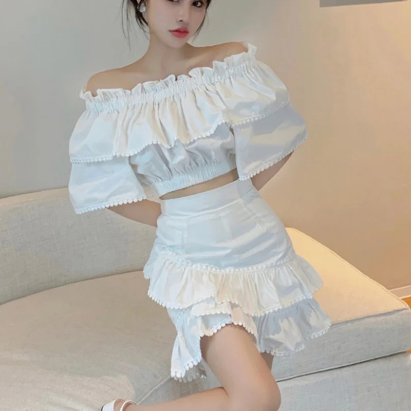 Korean Sweet 2 Piece Sets Women Outfits Shirt Blouse Crop Top + High Waist Mermaid Skirts Sets Fashion Casual Two Piece Suits
Korean Sweet 2 Piece Sets Women Outfits Shirt Blouse Crop Top + High Waist Mermaid Skirts Sets Fashion Casual Two Piece Suits