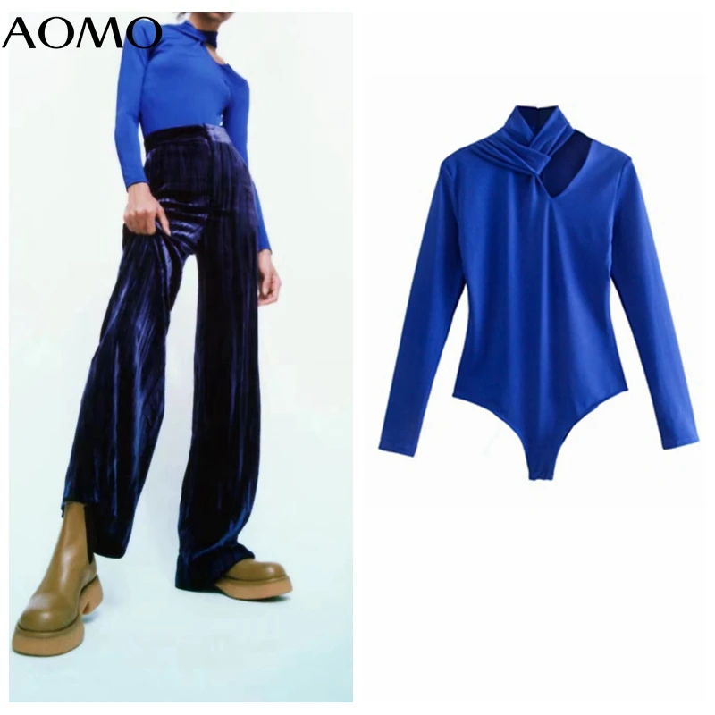 AOMO Female Blue Hollow Halter Bodysuit Women Casual Sexy Slim Jumpsuit Romper Girl Body Suit QJ130A
AOMO Female Blue Hollow Halter Bodysuit Women Casual Sexy Slim Jumpsuit Romper Girl Body Suit QJ130A