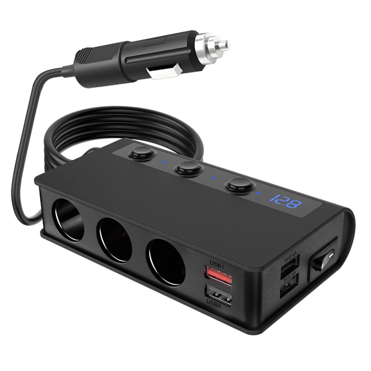 180W Car Cigarette Lighter Splitter 4 USB Port+3 Car Cigar Lighter Socket Car Charger with Voltmeter
180W Car Cigarette Lighter Splitter 4 USB Port+3 Car Cigar Lighter Socket Car Charger with Voltmeter