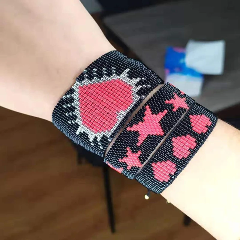 BLUESTAR Delica MIYUKI Bead Bracelet Chic Women Heart Bracelet Heart Boho Star Jewelry Armband Lucky Handmade Tassel
BLUESTAR Delica MIYUKI Bead Bracelet Chic Women Heart Bracelet Heart Boho Star Jewelry Armband Lucky Handmade Tassel