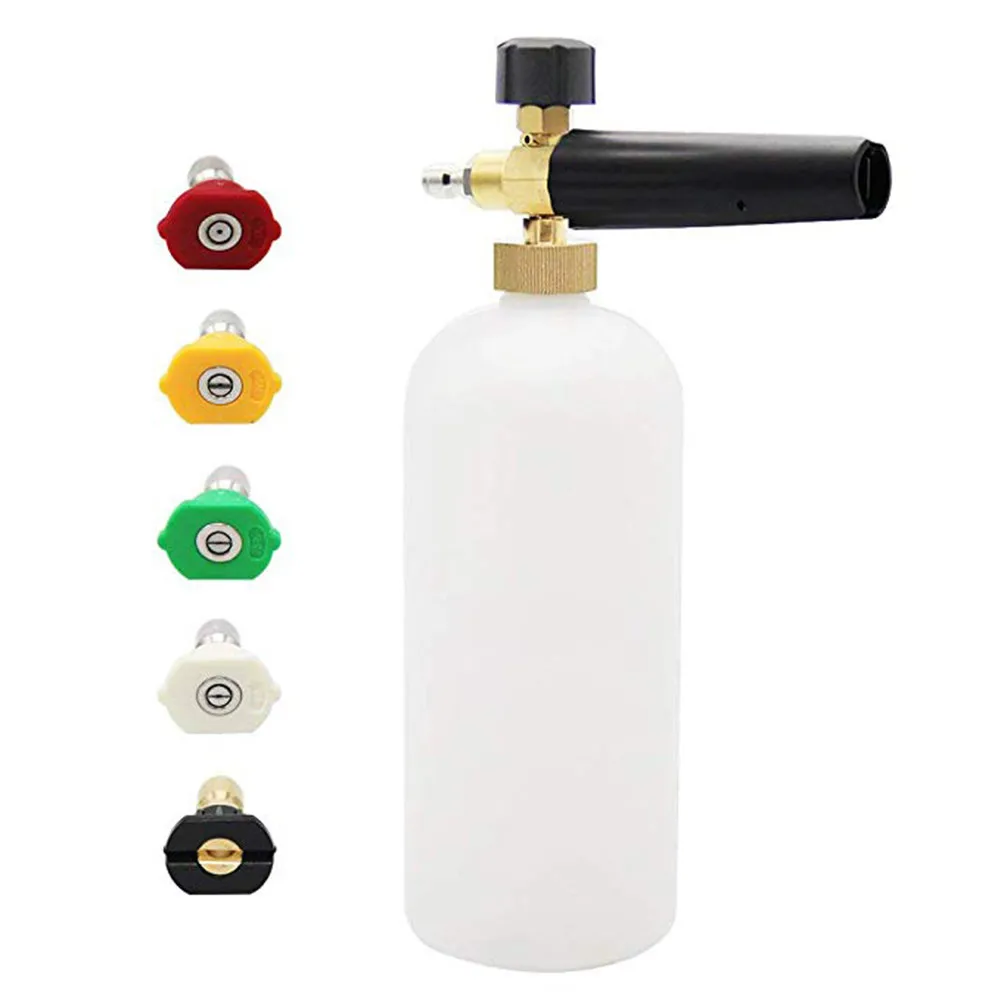 Adjustable Pressure Washer Spray Nozzle Tips 1/4 Quick Release Snow Foam Lance, 5 Nozzles
Adjustable Pressure Washer Spray Nozzle Tips 1/4 Quick Release Snow Foam Lance, 5 Nozzles