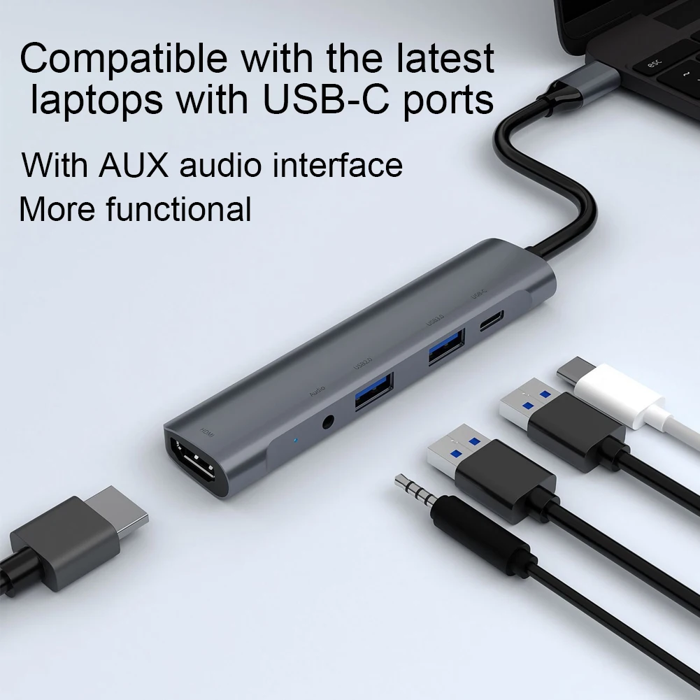 Док-станция 5 в 1 USB Type-C/HDMI 3 0 для Dell / HP usb-хаб | Компьютеры и офис