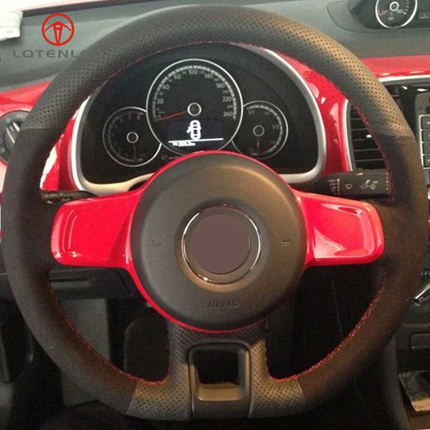LQTENLEO Black Genuine Leather Suede DIY Hand-stitched Car Steering Wheel Cover for Volkswagen VW Beetle 2012-2016 Up 2013-2016
LQTENLEO Black Genuine Leather Suede DIY Hand-stitched Car Steering Wheel Cover for Volkswagen VW Beetle 2012-2016 Up 2013-2016