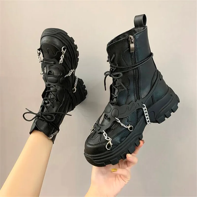 New Women's Boots 2021 Women's Ladies Ankle Boots Mid-heel Lace-up Women's Short Boots Autumn Sexy Chain High Quality
New Women's Boots 2021 Women's Ladies Ankle Boots Mid-heel Lace-up Women's Short Boots Autumn Sexy Chain High Quality