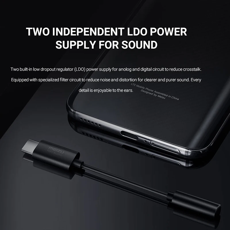 Усилитель для наушников Meizu аудио hi-fi DAC Pro ЦАП без потерь адаптер с Type-C на 3 5 мм чип