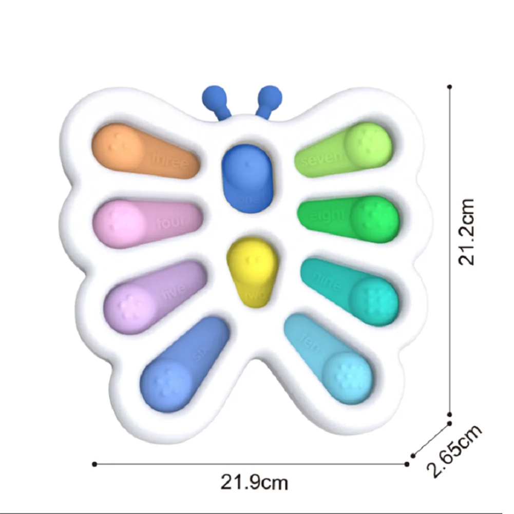 Cartoon Butterfly Shape Children's Fingers Bubble Music Sports Decompression Toys Organic Silicone Educational Toys Press Bubble
Cartoon Butterfly Shape Children's Fingers Bubble Music Sports Decompression Toys Organic Silicone Educational Toys Press Bubble