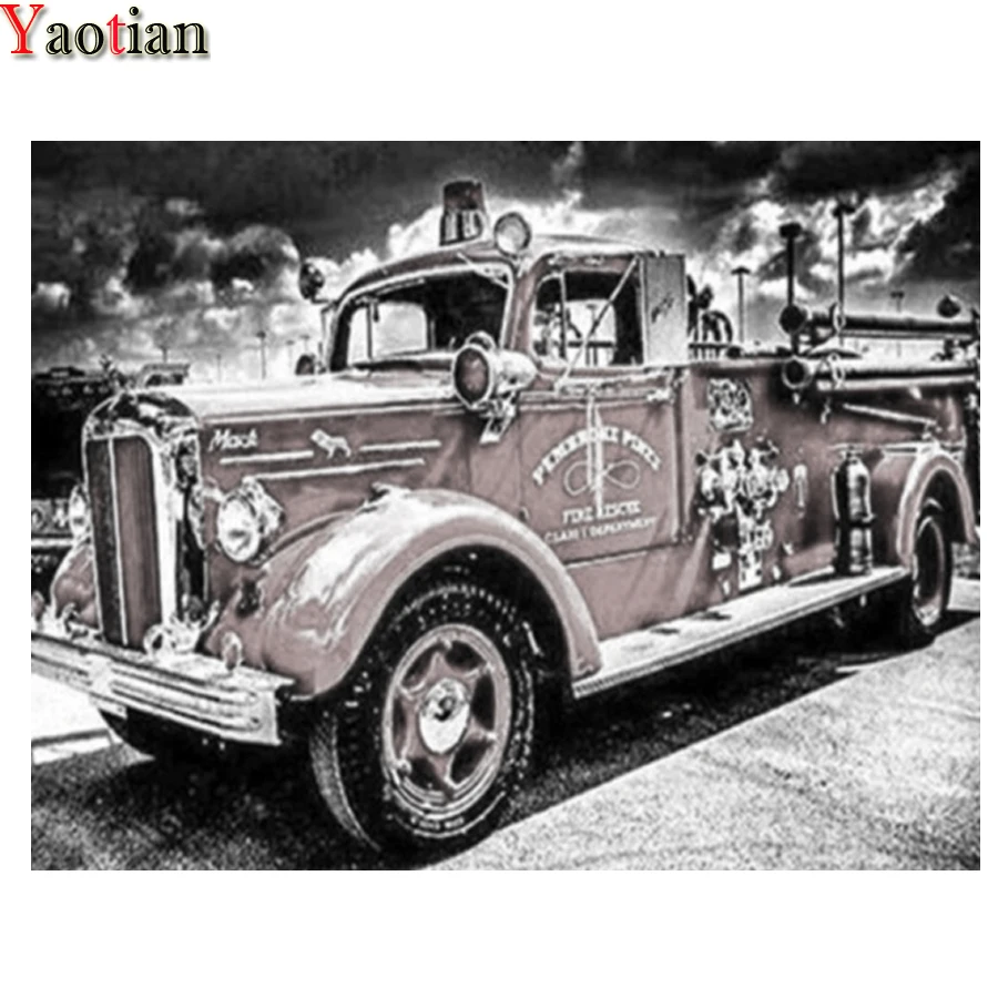 Full Square Drill Fire Truck 5D DIY Diamond Painting Red Truck Diamond Embroidery Sale Picture Of Rhinestones Mosaic Decoration
Full Square Drill Fire Truck 5D DIY Diamond Painting Red Truck Diamond Embroidery Sale Picture Of Rhinestones Mosaic Decoration