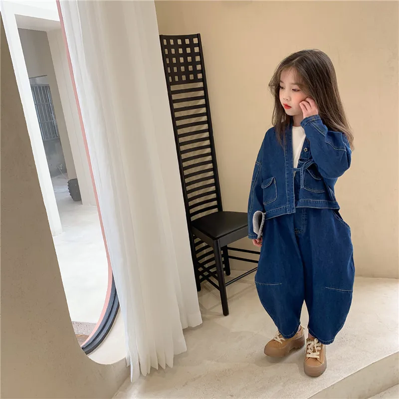 Jean Girls Suit Coat +Pants 2Pcs/Sets 2021 Spring Autumn Toddler Kids Teenagers Cotton Tracksuit Sport Suits Children Clothing
Jean Girls Suit Coat +Pants 2Pcs/Sets 2021 Spring Autumn Toddler Kids Teenagers Cotton Tracksuit Sport Suits Children Clothing