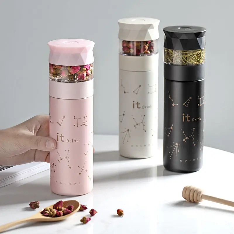 350ML Travel Creative Stainless Steel Thermos Cup Lovers Vacuum Flask Heat Preservation With Tea Strainer Button Portable Mug
350ML Travel Creative Stainless Steel Thermos Cup Lovers Vacuum Flask Heat Preservation With Tea Strainer Button Portable Mug