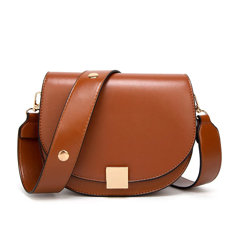 2020 new fashion PU leather handbag horseshoe buckle retro wide shoulder strap saddle bag shoulder diagonal bag
2020 new fashion PU leather handbag horseshoe buckle retro wide shoulder strap saddle bag shoulder diagonal bag