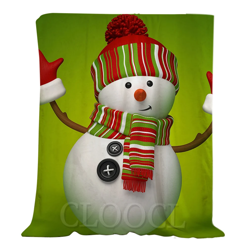CLOOCL Christmas Flannel Blankets Cartoon Snowman Striped Hat Scarf Plush Quilts Festival Party Fun Harajuku Blanket For Beds
CLOOCL Christmas Flannel Blankets Cartoon Snowman Striped Hat Scarf Plush Quilts Festival Party Fun Harajuku Blanket For Beds