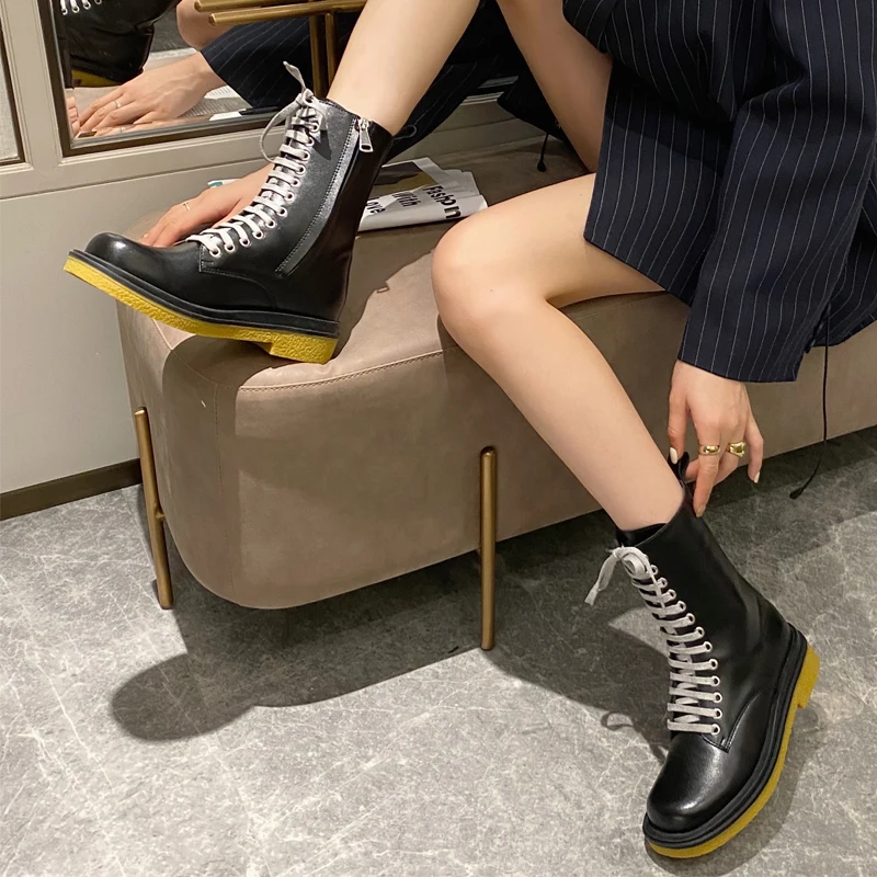 Mid-Calf Women Boots Round Toe Lace-Up Ladies Booties Thick Low Heel Female Shoes Fashion Soft Winter Short Boots Woman Shoes
Mid-Calf Women Boots Round Toe Lace-Up Ladies Booties Thick Low Heel Female Shoes Fashion Soft Winter Short Boots Woman Shoes