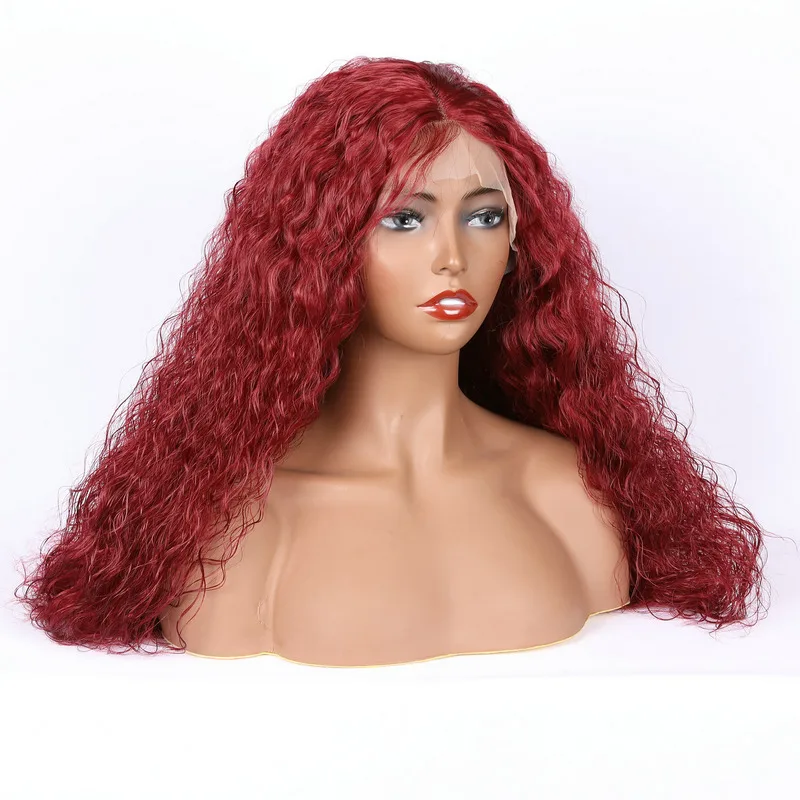Glueless Burgundy 180%Density 26 Inch Long 99j Kinky Curly Synthetic Lace Front Wig For Black Women Daily Cosplay Heat Resistant
Glueless Burgundy 180%Density 26 Inch Long 99j Kinky Curly Synthetic Lace Front Wig For Black Women Daily Cosplay Heat Resistant