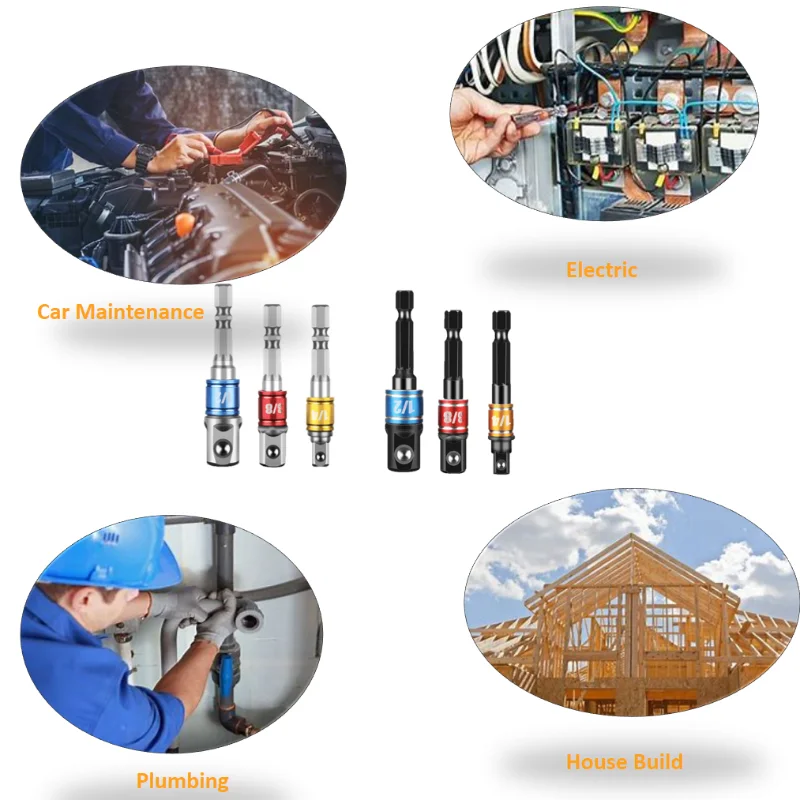 3 PCS Connecting Rod Sleeve Hexagonal Shank 1/2 1/4 3/8 Square Head Socket Extension Bar Universal for Milwaukee Dewalt Makita
3 PCS Connecting Rod Sleeve Hexagonal Shank 1/2 1/4 3/8 Square Head Socket Extension Bar Universal for Milwaukee Dewalt Makita