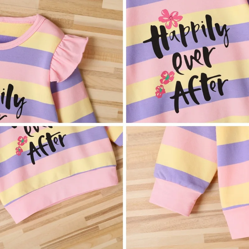Spring Girls Striped Long Sleeve Casual Sweatshirt Children Letters Print Sweater Tops
Spring Girls Striped Long Sleeve Casual Sweatshirt Children Letters Print Sweater Tops