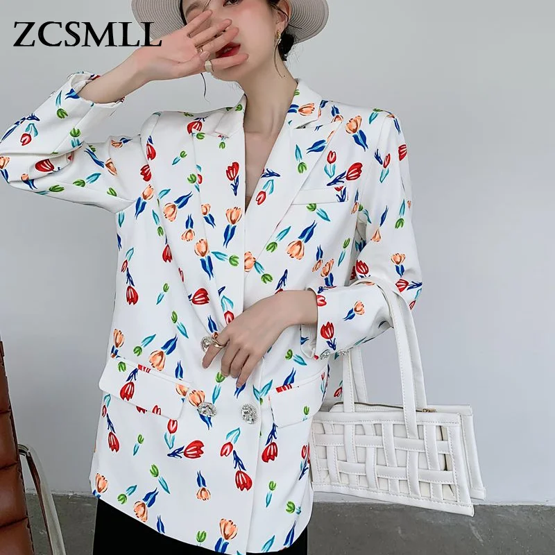ZCSMLL Turn-down Collar Blazer Women Long Sleeve Vintage Printing 2021 New Spring Autumn Loose Female Coat
ZCSMLL Turn-down Collar Blazer Women Long Sleeve Vintage Printing 2021 New Spring Autumn Loose Female Coat