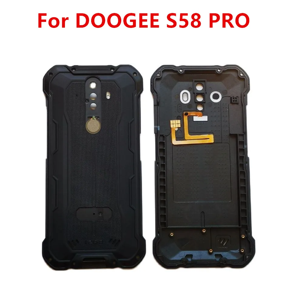 

New Original For DOOGEE S58 PRO Protective Back Battery Cover Housings Case With Fingerprint Sensor Cable Durable Mobile Frame