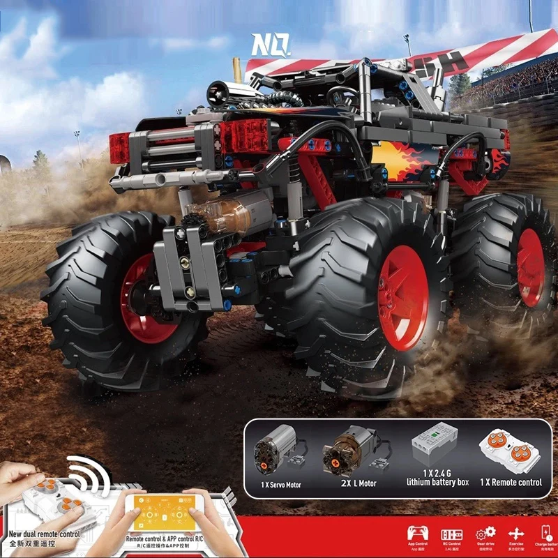 MOULD KING Building Blocks High-Tech APP RC Motorized Flame Climbing Truck Model Assembly Bricks Kids DIY Toys Christmas Gifts
MOULD KING Building Blocks High-Tech APP RC Motorized Flame Climbing Truck Model Assembly Bricks Kids DIY Toys Christmas Gifts