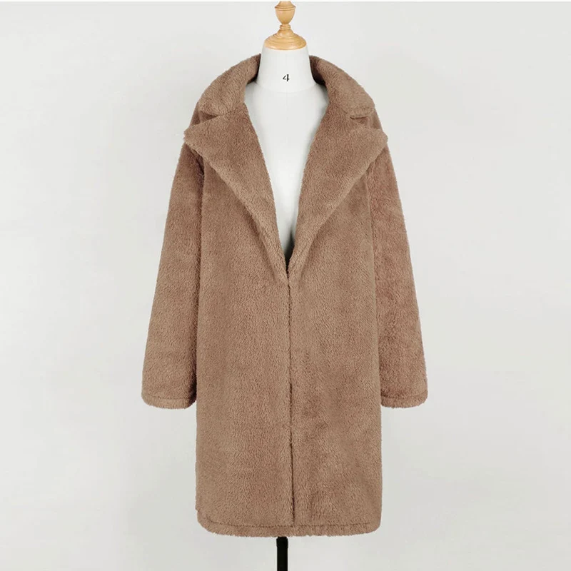 New Fashion Faux Fur Midi Long Coat Women 2020 Winter Warm Solid Casual Long Sleeve Fur Coats Quality Luxury Overcoat
New Fashion Faux Fur Midi Long Coat Women 2020 Winter Warm Solid Casual Long Sleeve Fur Coats Quality Luxury Overcoat